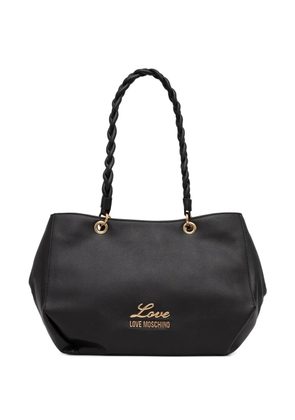 Love Moschino braided-handle tote bag - Black