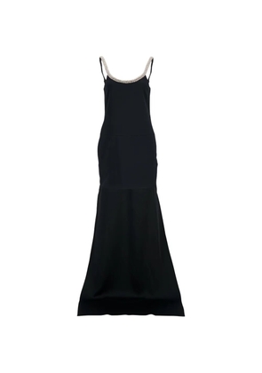 TOM FORD crystal asymmetrical-trawl maxi dress - Black