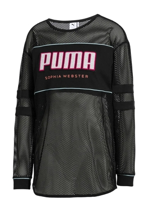 PUMA mesh-panel long-sleeve top - Black