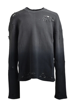 BREATH distressed waffle T-shirt - Black