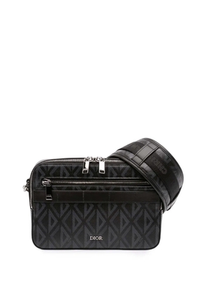 Christian Dior Pre-Owned 2023 CD Diamond Coated Canvas Safari Bag with Strap crossbody bag - Black