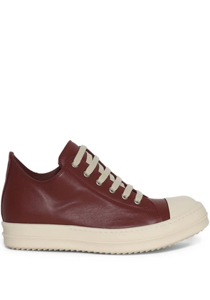 Rick Owens low-top leather sneakers - Red