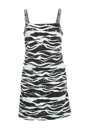 Dolce & Gabbana Pre-Owned sequinned zebra-pattern dress - Black