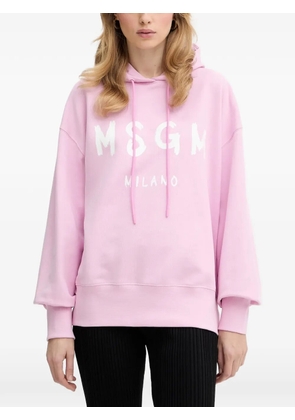 MSGM logo-detail hoodie - Pink