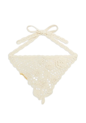 GANNI floral crochet headband - Neutrals
