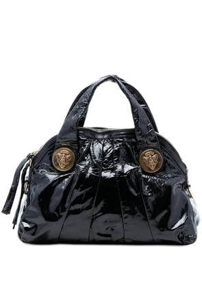Gucci Pre-Owned 2016-2026 Large Patent Hysteria satchel - Black