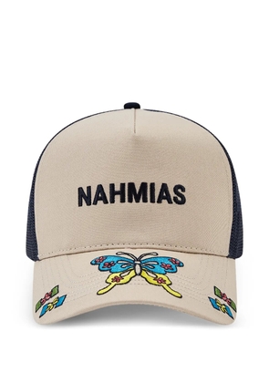 Nahmias butterfly-detail baseball cap - Blue
