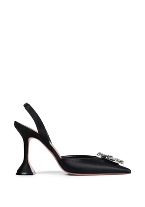 Amina Muaddi Begum Sling embellished slingback pumps - Black