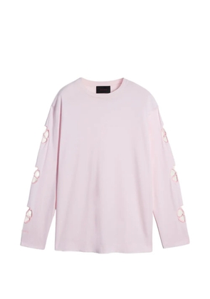 Simone Rocha Daisy cutout long-sleeve T-shirt - Pink