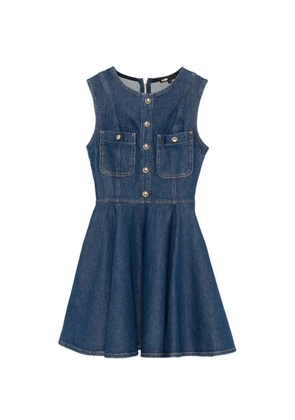 Maje buttoned pocket mini dress - Blue