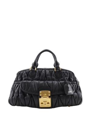 Miu Miu Pre-Owned 2010-2020 Matelasse Nappa Bowler Bag satchel - Black