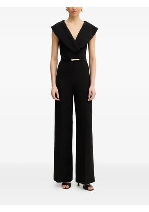SIMONA CORSELLINI V-neck belted jumpsuit - Black