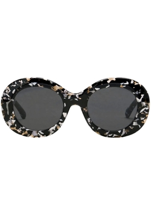 AMI Paris Rounded tortoiseshell Ami de Coeur sunglasses - Black