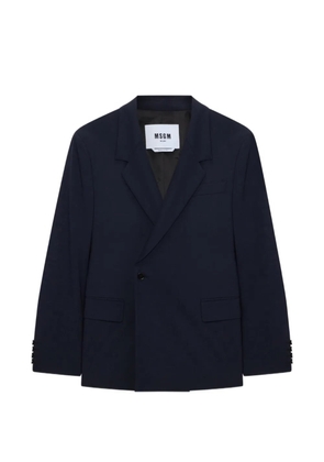 MSGM notched-lapel single-breasted blazer - Blue