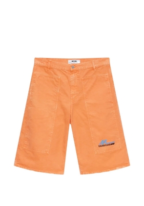 MSGM pocket denim shorts - Orange