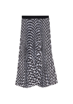 MSGM printed midi pleated skirt - Black