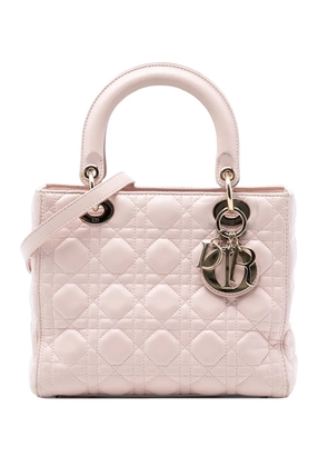 Christian Dior Pre-Owned 2014 Medium Lambskin Cannage Lady Dior satchel - Pink