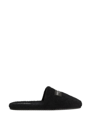 Dolce & Gabbana DG Hotel terry slippers - Black