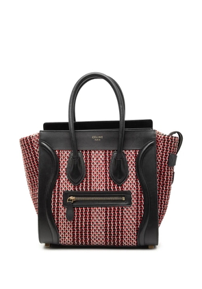 Celine Pre-Owned 2017 Micro Tweed Luggage tote bag - Black