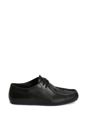 Jil Sander piping lace-up loafers - Black