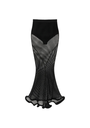 Givenchy kickback ruffled midi skirt - Black