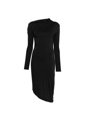 Patrizia Pepe draped asymmetrical dress - Black