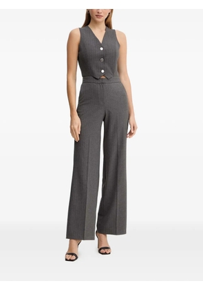 Morgan pinstripe buttoned jumpsuit - Grey
