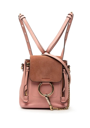 Chloé Pre-Owned 2010-2025 Mini Calfskin and Suede Faye backpack - Pink