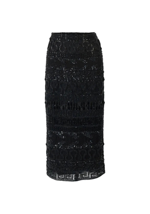 Carolina Herrera embroidered tulle Midi skirt - Black