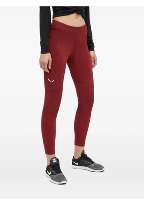 Salewa patch-pocket leggings - Red