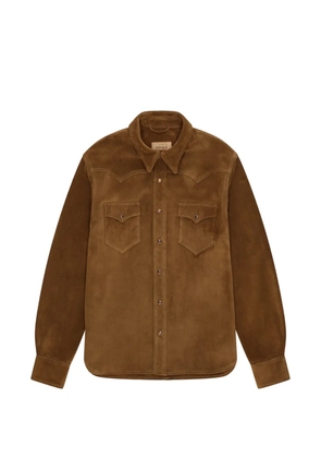 Fortela Ranch flap-pocket leather jacket - Brown