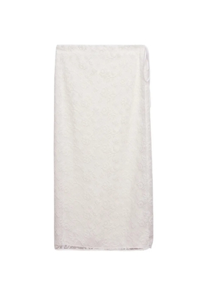MSGM lace tie maxi skirt - White