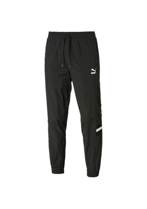 PUMA logo-pirnt track pants - Black