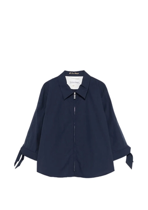 Le Sarte Pettegole tie-sleeve zip shirt - Blue