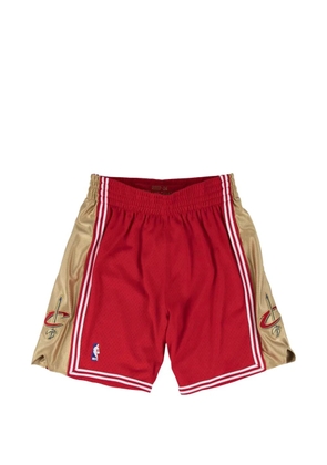 Mitchell & Ness NBA panelled logo shorts - Red