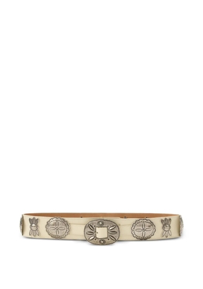 Ralph Lauren Collection cast concho leather belt - Neutrals
