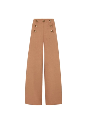 Violante Nessi Tano button embellished trousers - Brown
