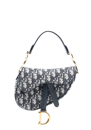Christian Dior Pre-Owned 2018 Mini Oblique Canvas Saddle Bag satchel - Blue