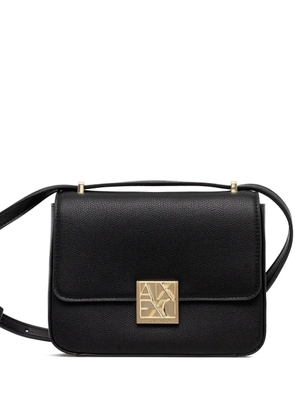Armani Exchange logo-plaque cross-body bag - Black