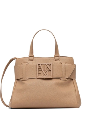 Armani Exchange belt-detail tote bag - Neutrals