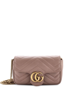 Gucci Pre-Owned GG Marmont Flap Bag Matelasse Leather Mini crossbody bag - Neutrals