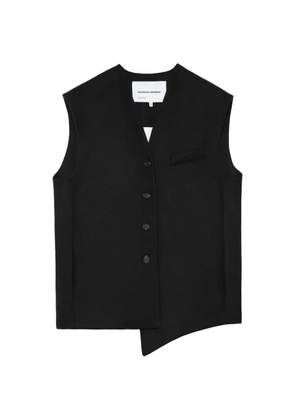 Margaux Lonnberg Wallis asymmetric-hem button waistcoat - Black