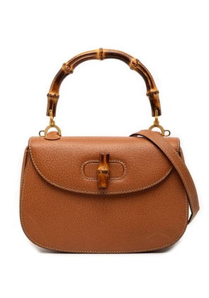 Gucci Pre-Owned 2000-2015 Small Calfskin Bamboo Top Handle Bag satchel - Brown