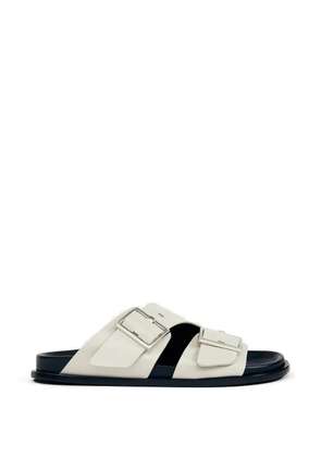 ALOHAS Alba buckle strap slides - White