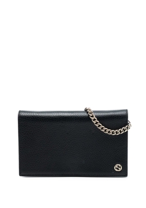 Gucci Pre-Owned 2000-2015 Leather Betty Wallet on Chain crossbody bag - Black