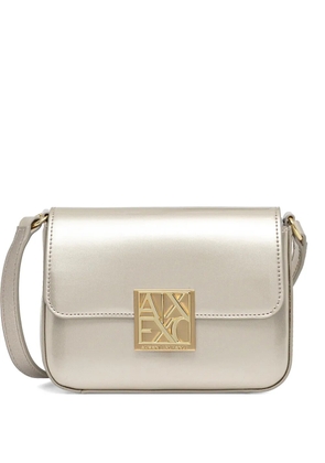 Armani Exchange logo-embellished cross-body bag - Silver