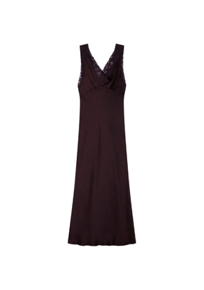 SANDRO lace V-neck maxi dress - Brown