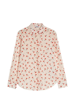 Jil Sander floral-printed cotton shirt - Neutrals