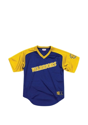 Mitchell & Ness NBA 'Golden State Warriors' mesh V-neck T-shirt - Blue