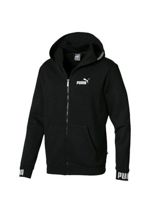 PUMA logo-print hoodie - Black
